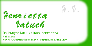 henrietta valuch business card